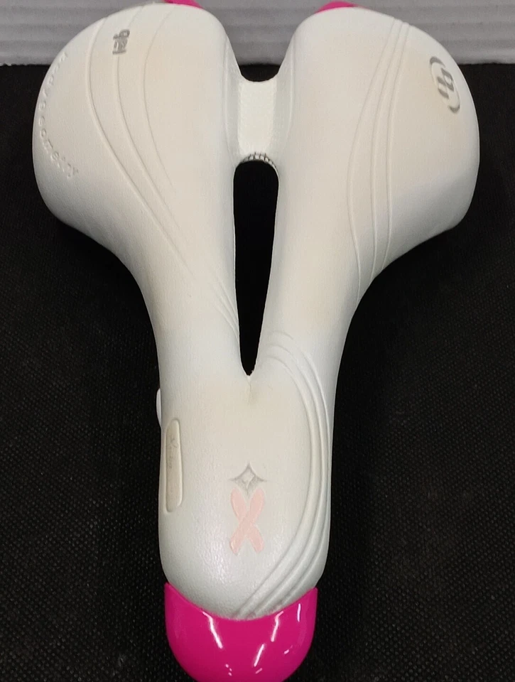 Sillín de gel con adición especial Ruby Bodygeomerty 143 WH/Pk concienciación sobre el cáncer de mama. Foto 3 de 4