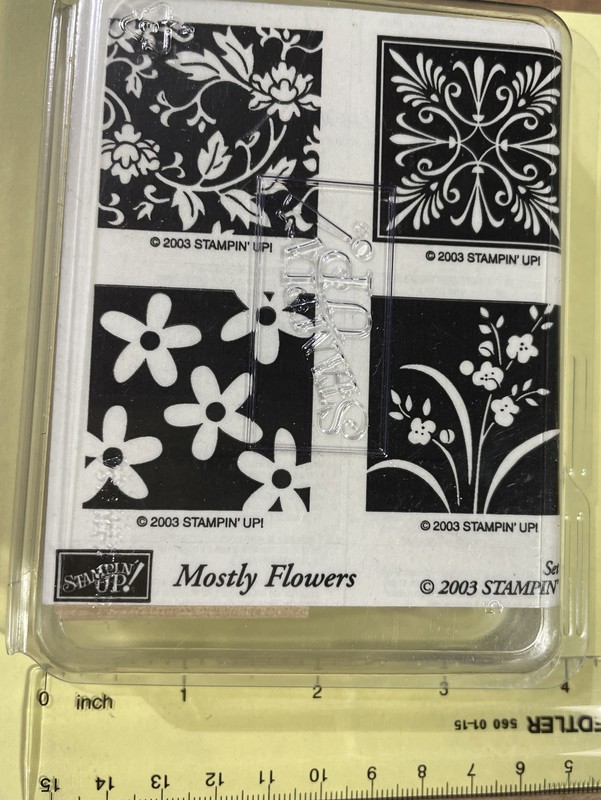 Botanical FLOWERS 4 RUBBER STAMPS VINES
