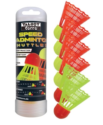 Talbot Torro Speed Badminton Shuttles - 6 Stück Aerospeed Federbälle
