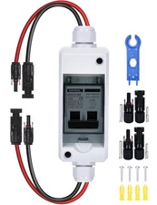 Solar Panel Disconnect Switch 30 Amp Breaker Box DC Circuit Breaker AC...