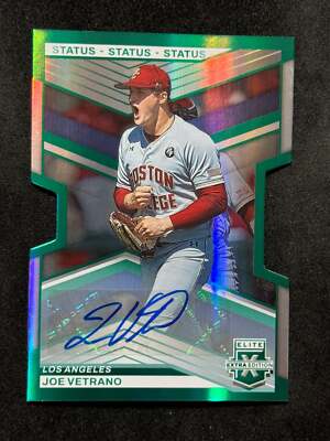 2023 Panini Elite Extra Edition Auto Status Green Joe Vetrano 16/30