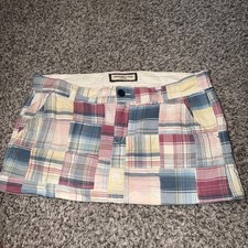 Y2k Vintage women Size 10 Abercrombie Fitch Micro Mini Skirt Plaid 2000s