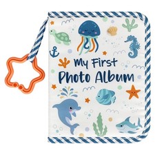 Baby's First Family Album - Soft Cloth Photo Book Gift Set with Baby-Safe Mir...