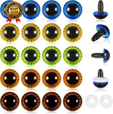 20Pcs 15Mm Colored Crochet Eyes with Washers Safety Eyes for Amigurumi...