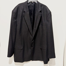 Oak Hill Men's Sport Coat 4XLT 58/60 Houndstooth Gray Black Single-Breasted