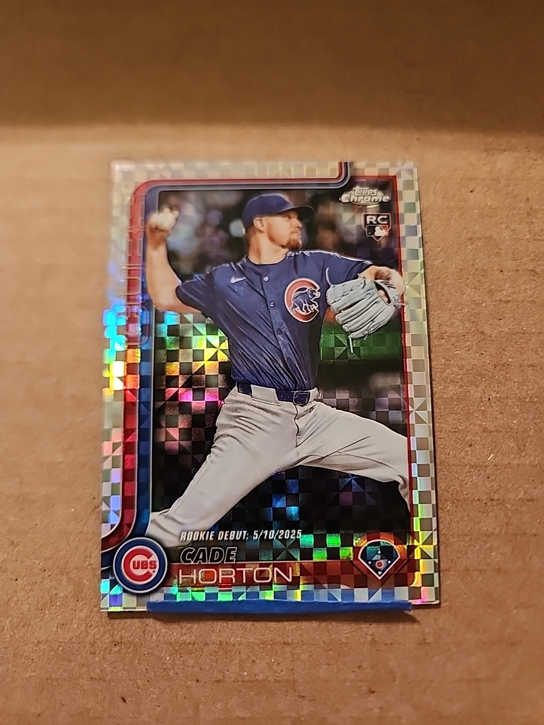 Cade Horton 2025 Topps Chrome Update X-Fractor Rookie Debut Cubs USC102 RC