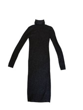 Express Black Sparkly Turtleneck Bodycon Maxi Dress Size XS