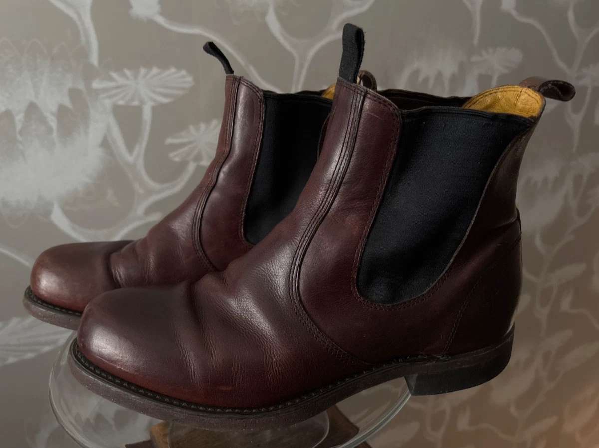 Frye Seth Chelsea Boot Men 9 D Brown Chocolate Patina Classic Brown Frye Chelsea Boots for Men | eBay main image 3