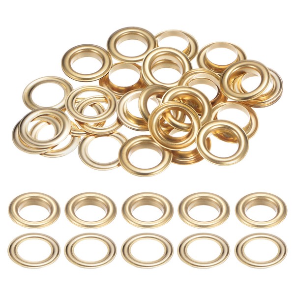 20Er Set ÖSen Mit Unterlegscheiben 17Mm Kupfer Metall ÖSen Kit, Gold-image