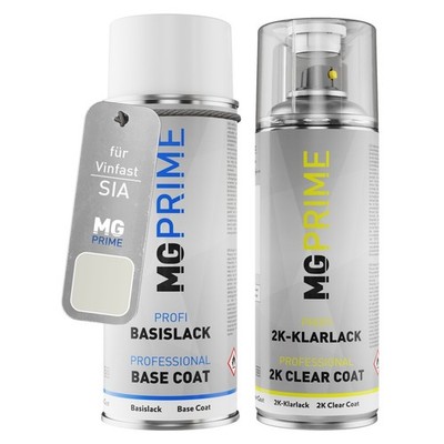 Autolack 2K Spraydosen Set für Vinfast SIA Sia Metallic Basislack 2K Klarlack