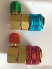 Car Auto Air Conditioner PAIR AC R134a Quick Coupler Connector Adapter Re