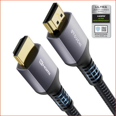 HDMI 2.1 Kabel 8K 10K Ultra High Speed 48Gbps 4K120 144Hz 2m für TV PS5 Xbox