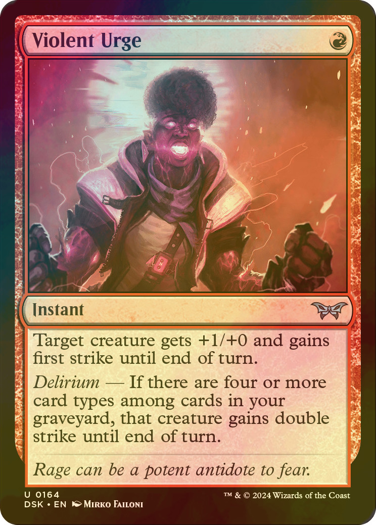 MTG FOIL Violent Urge English DSK