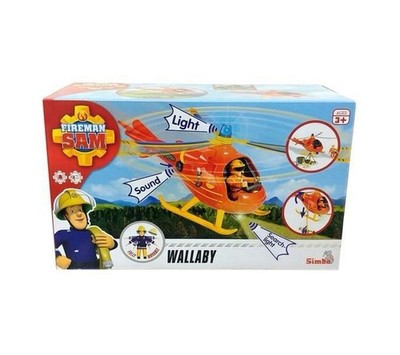 SIMBA.DICKIE.GROUP Sam The Firefighter Sound Wallaby Helicopter + Figure