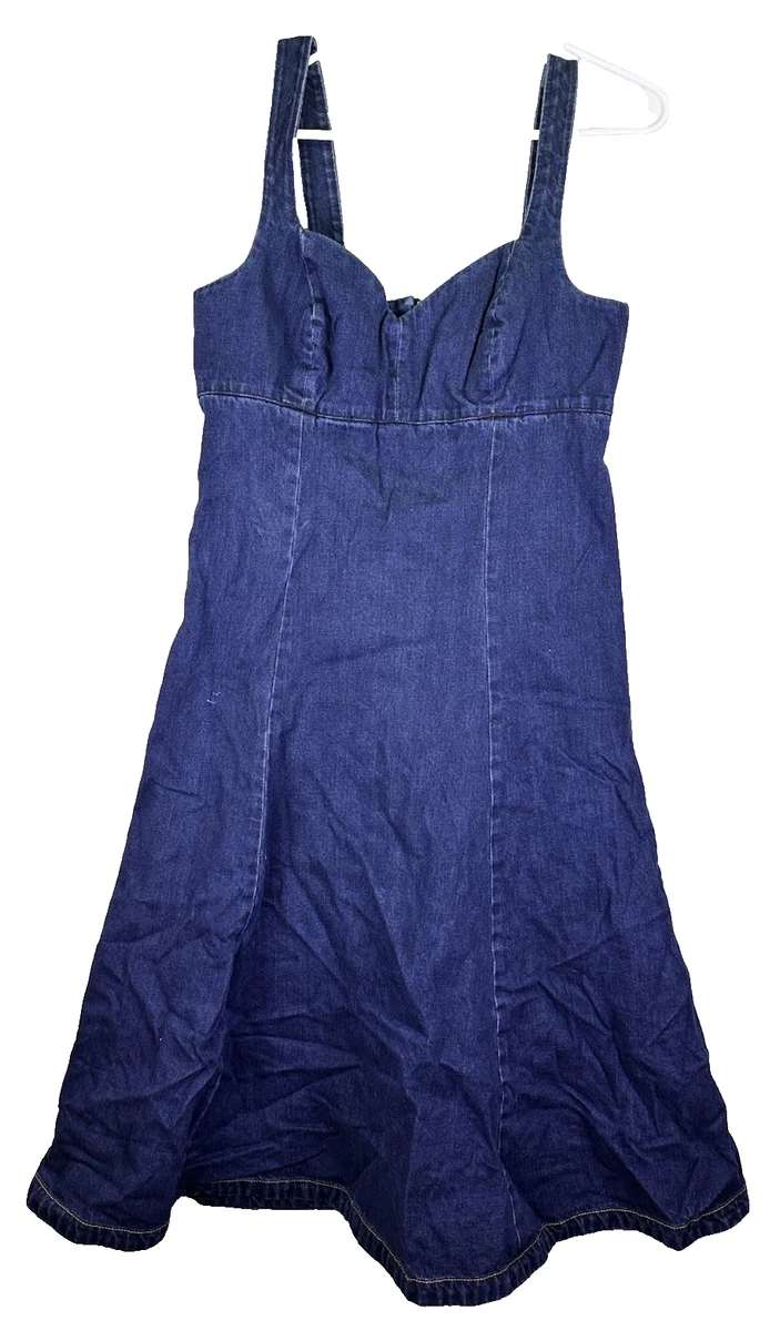 knee length dresses for ladies Back to Virginia Denim Mini Dress