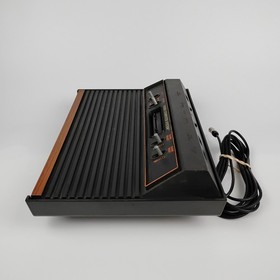 Atari 2600 Console Woody 4-Switch CX-2600 A Bundle Pac-Man Joystick Tested Works