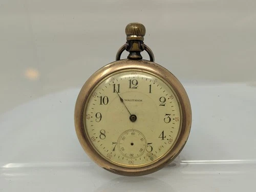 Antique Waltham P.S. Bartlett 18s Pocket Watch Open Face - Runs, Missing Hands