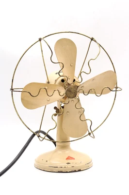 Antiker Siemens Protos Ventilator Art Deco gelb klein Vintage H 34 cm - Bild 1 von 4