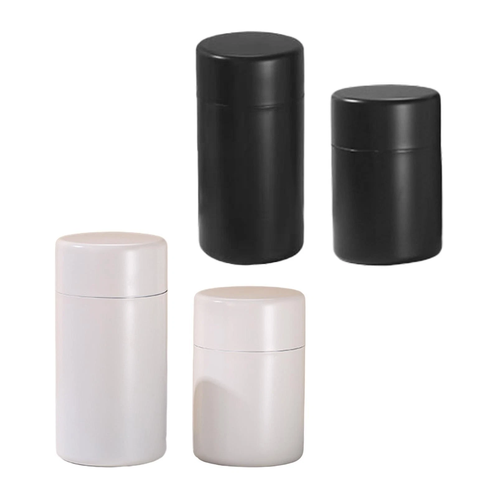 Tea Tin Canister Round with Airtight Double Lids Leakproof Kitchen Container