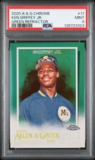 2020 ALLEN & GINTER CHROME GREEN REFRACTOR #17 KEN GRIFFEY JR. 56/99 PSA 9