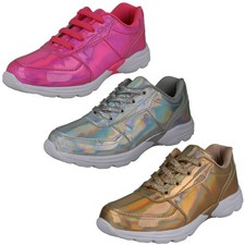 Spot On Girls Casual Shoe With Hologram
