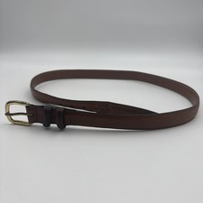 Torino Brown Leather Belt Size 40 Brass Buckle Oil Waxhide Harness Made In USA