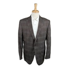 Peter Millar Brown Checked Fully Lined 2-Btn Blazer Size Men  s 42T