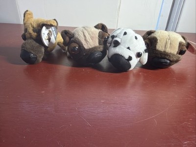 2004 the Dog McDonald's Happy Meal Plush Toy Lot Of 4 Pug Dalmatian And Shepard