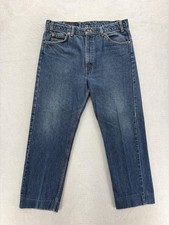 Vintage Levis 505 Jeans Mens 36x28 Blue Regular Straight Denim Orange Tab 1995