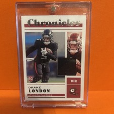 2022 Panini Chronicles - Drake London #44 Jersey /199 (MEM, RC)