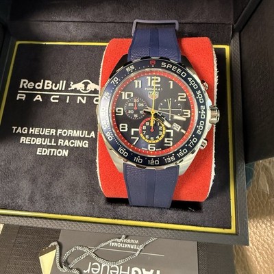 TAG QUARTZ CHRONOGRAPH FORMULA 1 blue MEN'S WATCH CAZ101AL RUBBER BAND RED BULL