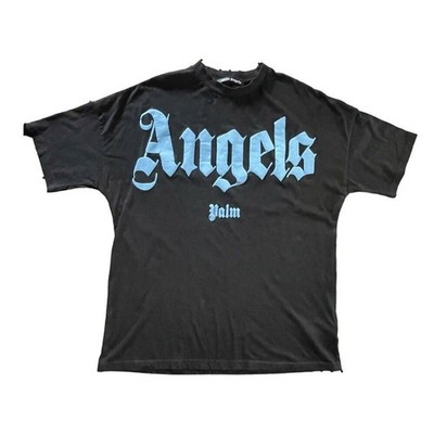 Tシャツ Palm Angels sale NWOT Palm Angels T-Shirt Mens XL Black Classic Script Tee Slim Fit