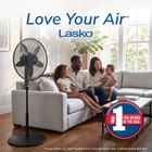 Lasko Cyclone Max 18" Oscillating Pedestal Fan Remote 4-Speed Black S18605