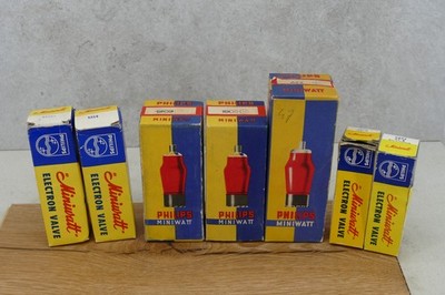 7x PHILIPS Miniwatt 6DQ6A 5AS4 1803 (2x) AZ4 6EM7 6AU4 RÖHRE Vintage Tube Röhren
