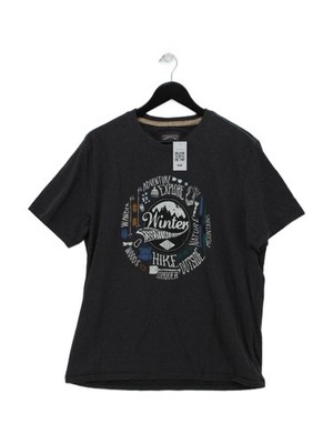 Fat Face Herren T-Shirt L grau Grafik Baumwolle mit Polyester Basic