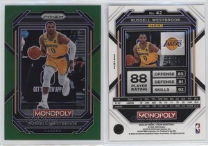 2022-23 Panini Prizm Monopoly Green Prizm /24 Russell Westbrook #42