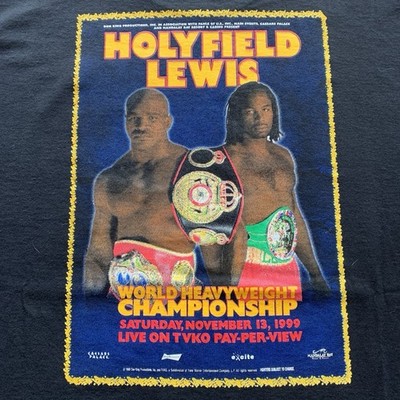 Holyfield vs Lewis World Heavyweight Championship 1999 Boxing Graphic Tee Black
