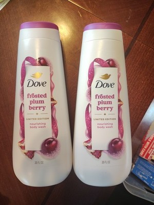 2 Dove Beauty Holiday Treat Limited Edition Frosted Plum Berry Body Wash 20 oz 
