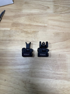 #ad #ad Troy Industries 3EZ11 Flip Up Folding Front amp; Rear Iron Sights $165.00