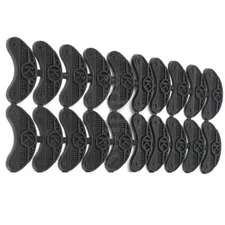 20Pack Black Rubber Sole Repair Heel Savers Toe Plates Tap DIY Glue On Shoes Pad