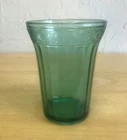 Vintage JEANNETTE Doric & Pansy Tumbler DEPRESSION GLASS Ultramarine Rare