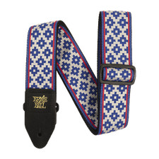 Ernie Ball Classic Jacquard Electric and Bass Guitar Strap - Blue Crux
