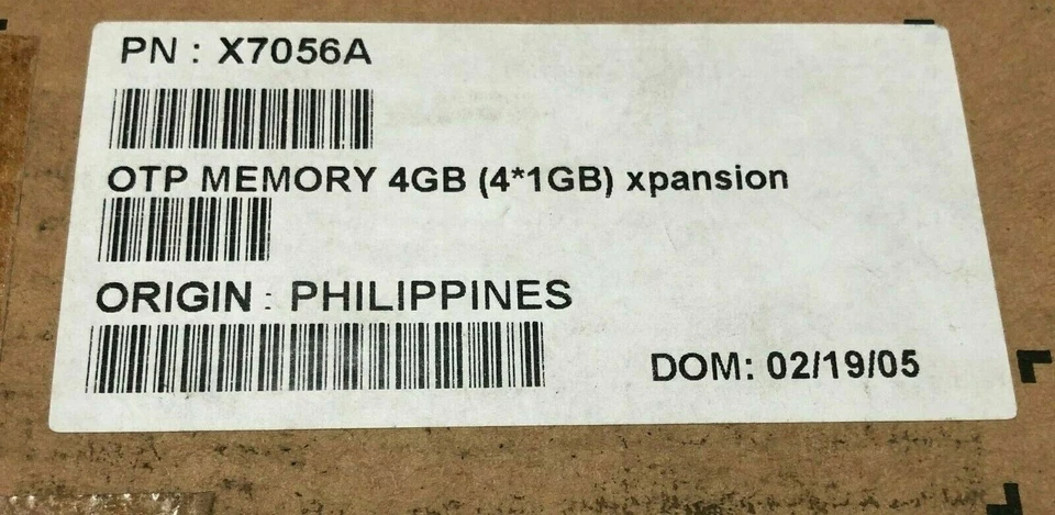 Sun X7056A *NIB* 4GB (4x 1GB) Memory Kit (501-6109) for V490 V890 - Image 4 of 4