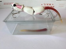Swimbait Rat Topwater Rat Wakebait  Floating Lure Bass Muskie Pike (White Color)