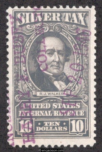 Silver Tax Revenue - RG125 used, F-VF