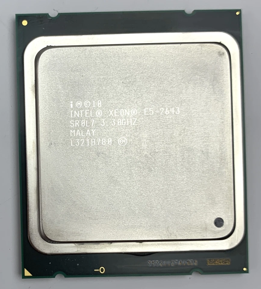 4x Intel Xeon E5-2643 - 4x 3,30 -3, 50 GHZ Server-Cpu/Processore (SR0L7) LGA2011 - Immagine 3 di 4