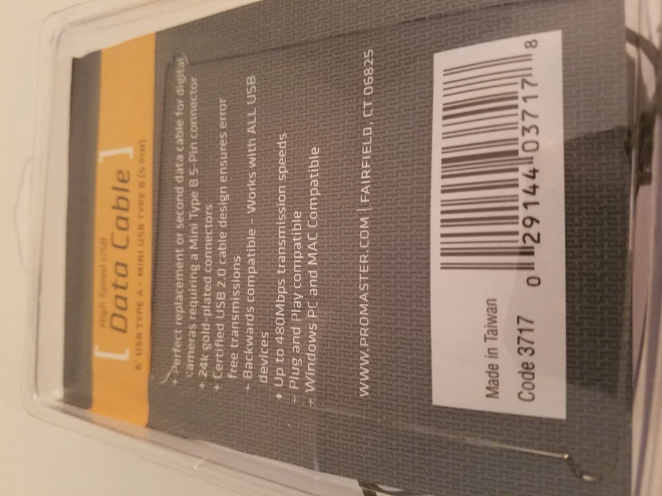 Pro Master High Speed USB Data Cable 6, USB Type A, Mini USB type B (5 Pin) - Image 3 of 3