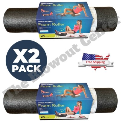 Pro-Form Foam Pre-Workout Roller 24''x6'' High Density Therapeutic (2-Pack) SALE!