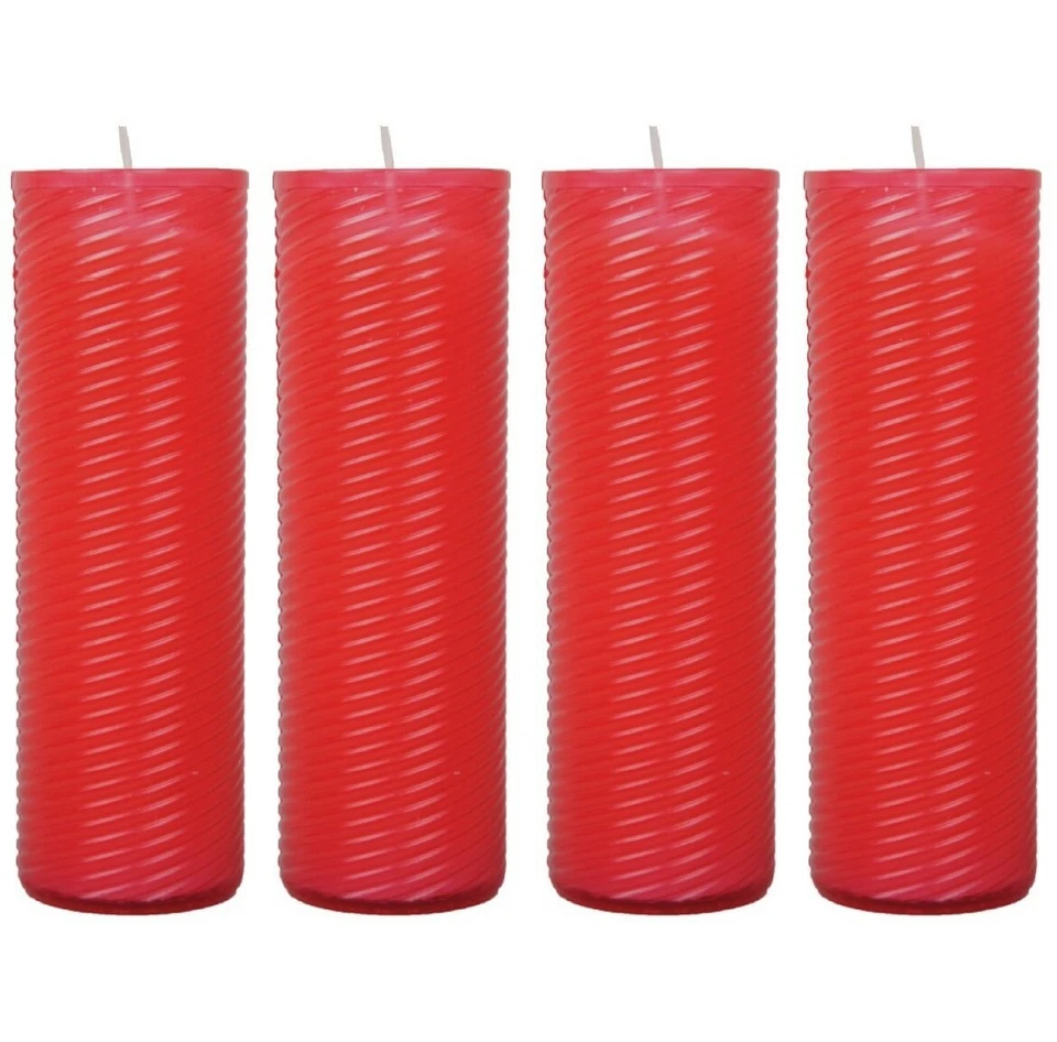 HSCANDLE Ersatzkerze N4 Nachfüller 4er 8er oder 12er Pack Grabkerze Tagebrenner Höhe 18cm