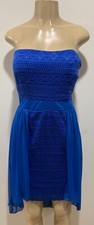 New Ipona sexy bodycon royal blue lace strapless low high elegant  dress-SML